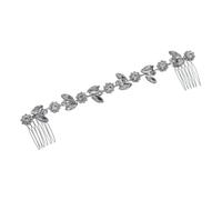 SHERCHPRY Peine para Cabello con Cadena Decorativa Girasol con Cristales de Imitación Peine de Elegante para Bodas y Ocasiones Especiales Accesorio Fácil de Usar para Peinados Modernos
