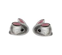 SHERCHPRY Pendientes Pequeños de Plata S925 Diseño de Oreja de Conejo, Delicados y Creativos para Mujer y Niña, Ideales para Uso Diario y Fiestas