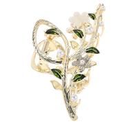 SHERCHPRY Pinza Pelo con Diseño Floral Elegante de Metal y Plástico, Sujeción Segura Parte Trasera para Mujeres en Celebraciones Obsequios y Salidas Diarias