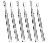 SHERCHPRY Pinzas Aplicadoras de Sellos de Acero Inoxidable Juego de 6 Piezas Punta Recta y Curva Herramienta Multiusos para Filatelia y Trabajos de Precisión Tamaño Compacto para