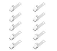 SHERCHPRY Placa de Contacto de Resorte para Batería AAA y 9v, Metal Plateado, Juego de 10 Piezas, Resorte Conductor Alta Conductividad, Contacto Negativo y Positivo, Repuesto para Control