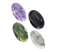 SHERCHPRY Placa Raspadora Gua Sha 4 Piezas Tamaño Mini Piedra De Preocupación Multicolor Herramienta De Masaje Natural Para Ansiedad y Relajación Manos y Dedos