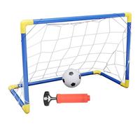 SHERCHPRY Portería de Fútbol para Tamaño Mediano 60 Cm Red y Balón, Juego Interactivo para Exterior, Set de Entrenamiento Portátil Soporte Resistente de PVC y PP para Color Aleatorio