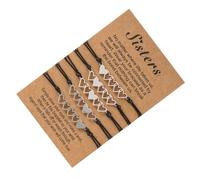 SHERCHPRY Pulsera Tejida de Acero Inoxidable para Mujer Diseño de Corazón, 5 Piezas para Parejas y Niñas, Obsequio de Amistad para Fiesta, Conjunto Creativo y Duradero