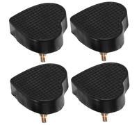 SHERCHPRY Puntas de Talón Diseño Delicado en Forma de Corazón Negro, 2 Pares de Pvc Resistentes y Silenciosos para Reparación de Tacones para Zapatos de Tacón Alto Mujer