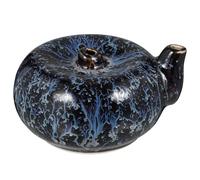 SHERCHPRY Recipiente de Agua para Caligrafía Cerámico Azul Efecto Horno, Gotero de Tinta para Pintura y Papelería, Tamaño 1, Material de Oficina para Arte Tradicional Chino, Fácil Limpieza