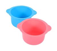 SHERCHPRY Recipiente de Silicona para Depilación 2 Unidades 400 Ml Resistente a Altas Temperaturas Adaptable para Calentador de Cera Mujer Profesionales Salón de Belleza Rosa y Azul
