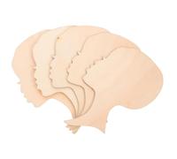 SHERCHPRY Recortes de Madera sin Terminar de Cabeza Femenina Africana, 10 Piezas para Manualidades Diy, Rodajas de Madera Creativas para Pintar y Decoración Artesanal