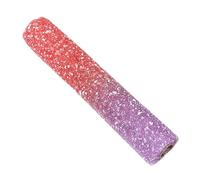 SHERCHPRY Rollo de Tul para Envolver Flores 50 Cm X 4 Yardas, Malla de Tul Floral Lunares de Nieve Degradados en Color Púrpura y Rojo, Material Decorativo para Manualidades y Embalaje