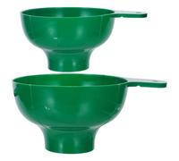 SHERCHPRY Set de 2 Embudos de Plástico Mango Cómodo, Embudos de Boca Ancha para Rellenar Botes y Líquidos Cocina