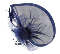 SHERCHPRY Sombrero de Copa Mini para Mujer Diadema de Malla con Plumas Ajustable para Fiestas de Té Bodas Halloween y Eventos de Jardín