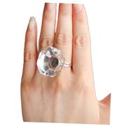 SHERCHPRY Soporte de Paleta de Cristal para Extensiones de Pestañas con Anillo Adhesivo Portátil y Ligero para de Pestañas y Remoción de Primer Color Aleatorio Color Aleatorio