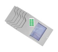 SHERCHPRY Soporte de Pared para Tarjetas de Control 5 Ranuras Organizador Colgante de Plástico Resistente Estante para Tarjetas de Almacén 2 Piezas para Oficinas y Gestión de Inventarios