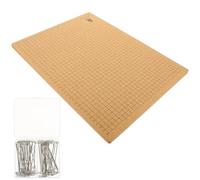 SHERCHPRY Tablero de Corcho para Macramé 30X40 CM con Rejilla Impresa y Alfileres en T Herramienta Portátil para Proyectos de Tejido y Pulseras DIY Reutilizable y Ligero