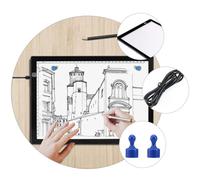 SHERCHPRY Tablero de Dibujo LED A4 con Textura Mate Caja de Luz Magnética con 3 Niveles de Brillo Cable USB y 2 Imanes para Caligrafía Bocetos y Animación Profesional