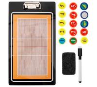 SHERCHPRY Tablero Magnético para Entrenamiento de Voleibol Diseño Doble Cara de Pvc, Portapapeles para Guía de Enseñanza y Práctica Deportiva