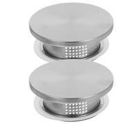 SHERCHPRY Tapa de Jarra de Acero Inoxidable Doble Salida de Agua y Diseño de Orificios para Filtrar Hojas de Té y Pulpa de Frutas, 2 Piezas para Jugos y Tés