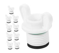 SHERCHPRY Tapón de Repuesto para Bolsa de Agua Caliente Goma Blanca Doble Junta Compatible Rosca 4 Puntos Pack de 10 Unidades Sello Antifugas para Uso Doméstico y Terapias de Calor