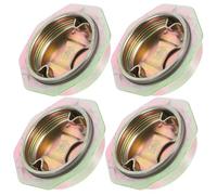 SHERCHPRY Tapón para Contenedor de 200L con Rosca Tapa Metálica de Acero con Junta Selladora Kit de 4 Unidades para Cierre Seguro en Recipientes Industriales y Químicos