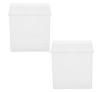 SHERCHPRY Tarro Coplin de Plástico Blanco 2 Piezas Frascos de Tinción con Tapa para Laboratorio Uso Médico Científico Investigación Recipiente Compacto Resistente a Químicos