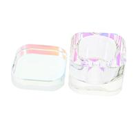 SHERCHPRY Tazón de Cristal para Uñas con Tapa Recipiente Resistente para Líquidos de Acrílico y Esmalte Cuenco Compacto para Mezcla y Aplicación Regalo Práctico para Manicura DIY