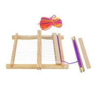 SHERCHPRY Telar Manual de Madera para 6-12 Años, Kit DIY de Tejido Creativo Palos de Tejer, Mini Telar de Juguete Educativo para Desarrollo Intelectual y Habilidades Motoras Color Aleatorio