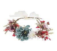SHERCHPRY Tiara De Flores Con Cintas De Tela Diadema De Flores Cabello Accesorio Para Novia De Boda Para Ceremonia De Matrimonio