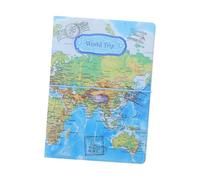 SHERCHPRY Titular del Pasaporte Diseño De Mapa del Mundo Estuche para Pasaporte De Viaje Funda Protectora