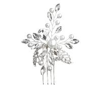 SHERCHPRY Tocado De Novia Perlas Accesorio Cabello Elegante Peine Exquisito Cabello De Aleación Para Bodas y Ceremonias