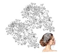 SHERCHPRY Tocado de Novia Tocados de Boda para Novias Accesorio para El Cabello con de Imitación Elegante Joyería para El Cabello de Boda Color Plata