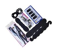 SHERCHPRY Trenzado de Cabello Molde para Hacer Moños y Sujetador de Coleta Kit de Herramientas para Modelar el Cabello Rodillo Flexible para Kit Peluquería Profesional