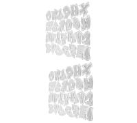 SHERCHPRY Troqueles de Acero al Carbono para Manualidades 2 Piezas Plantillas Metálicas de Letras Mayúsculas Grandes Herramienta para Scrapbooking y Hacer Tarjetas Cartulina y Cuero