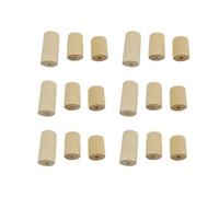 SHERCHPRY Varillas Redondas de Madera Maciza sin Terminar 60 Piezas para Manualidades DIY Cuentas Espaciadoras Naturales para Joyería y Accesorios Creativos