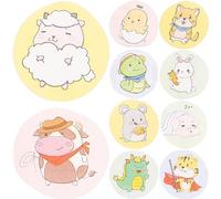 SHERCHPRY Vendajes Adhesivos Redondos y No se Adhieren Herida con Dibujos de Animales 120 Material Pe, que Detienen el Sangrado para Niños Ideales para Uso en Casa y Camping