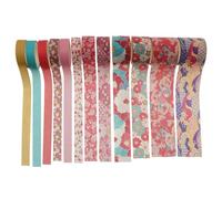 SHERCHPRY Washi Adhesiva y Ecológica 12 Rollos de Cinta para Diario Rosa Fácil de Rasgar y Manualidades DIY Adecuado para Álbumes de Recortes y Decoración Estética