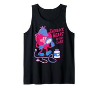 Sherlock Heart on The Case Lindo Detective Heart Design Camiseta sin Mangas