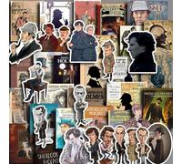 Sherlock Holmes - 40 calcomanías de vinilo impermeables para botellas de agua, laptop, coche, bicicleta, motocicleta, refrigerador, equipaje, taza, computadora, teléfono móvil, taquilla, monopatín