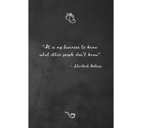 Sherlock Holmes Inspired Lined Journal: Victorian Aesthetic Vintage Style Writing Notebook, Unique Gift for a Sherlockian Mystery Lover, Detective Fan Diary, JohnLock Series Logbook