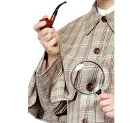 Sherlock Holmes Kit Lupa Cristal Tubo Victoriano TV Detective Sherlock Elegante