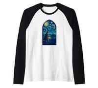 Sherlock Holmes Noche Estrellada Detective Vintage Camiseta Manga Raglan