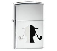 Sherlock Holmes para tuberías de mechero Zippo cromado