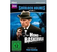 Sherlock Holmes, Vol. 2 (Sir Arthur Conan Doyle's Sherlock Holmes) / 2 weitere Folgen: Der Hund von Baskerville (Teil 1 & 2) mit Peter Cushing (Pidax Serien-Klassiker) [DVD]