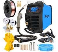 Sherman DIGIMIG 210 LCD Double Pulse - Maquina de Soldar Inverter con Gas de 200 A - 4 en 1 - Sinergia Total - Soldadura: TIG Lift, MMA - Inductancia, Post-Flow y Modo 2T/4T - Set Basic