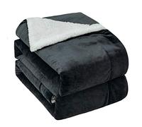 Sherpa sofá lanza manta, súper suave peludo lleece cama doble capa capa cálida manchas de microfibra esponjosa cálida cama sofá mantelas 004-230 * 280