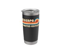 SHERPA Surname Retro Vintage 80s 90s Birthday Reunion Vaso térmico de acero inoxidable de doble pared