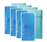 SHERPA THERAPY Paquete de 4 paquetes de hielo flexibles para lesiones reutilizables, compresas frías de gel para rodilla, espalda, cuello, muñeca, mano, codo, tobillo, alivio del dolor - 9.5 x 4.5