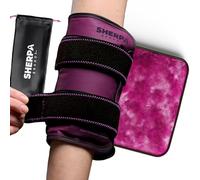 SHERPA THERAPY Paquete de gel caliente y frío, tamaño mediano (8 x 12 pulgadas), paquetes de gel de hielo reutilizables para aliviar el dolor, compresa fría y caliente manos libres, 2 correas