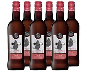 Sherry Jerez Sandeman Medium Dry (D.O.Jerez-Xérès-Sherry) - 6 botellas de 750 ml - Total: 4500 ml