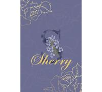 Sherry Journal: Monogram S Personalized Floral Notebook for Women Decorative Purple and Gold Monogram Journal, Cute Aesthetic Notebook, Personalized Diary and Birthday Gift for Women Named Sherry