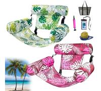 Sherum Aqualounge, Floating Chair, Water Recline Chair, Blow Up Pool Chairs for Adults, Adjustable Pool Float Seats for Party Summer Water Beach Fun (2PCS-C)